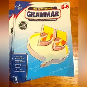 NWT, Carson-Dellosa 100+ Series Grammar Workbooks, Grades 5-6, Education, School